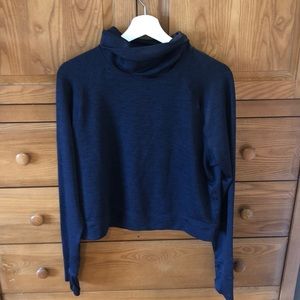 Prana Navy Cowl Neck Sweater